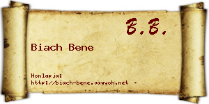 Biach Bene névjegykártya